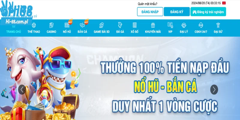 Hãy truy cập vào trang web chính thức của HI88